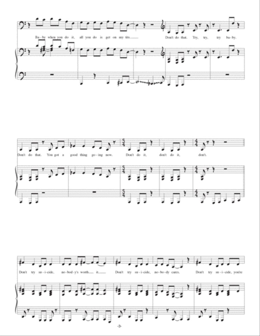 Don't Try Suicide Don't Try Suicide Voice scores gallery preview page 3