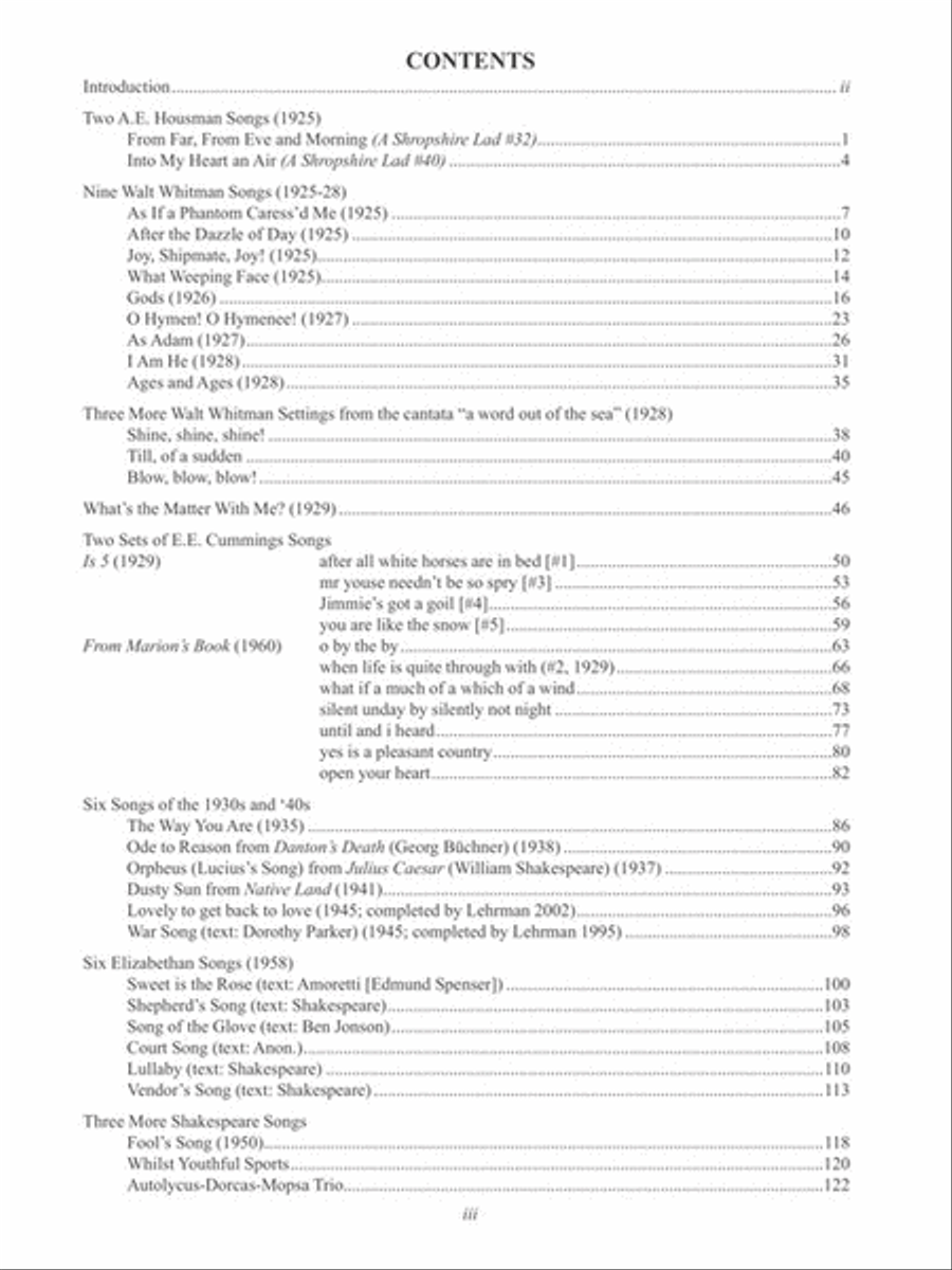 The Marc Blitzstein Songbook - Volume 3 Voice Solo scores gallery preview page 2