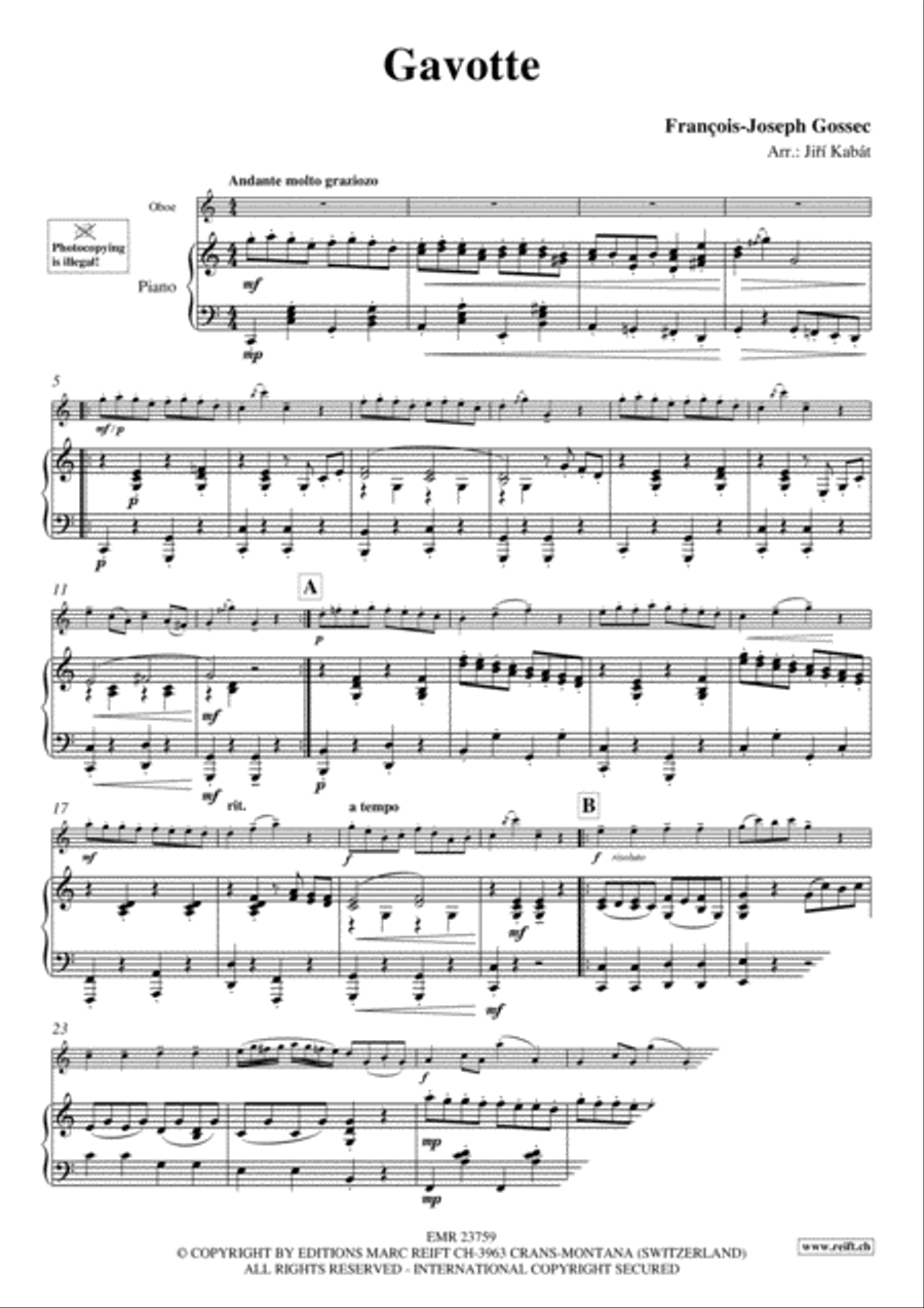 Gavotte Piano Accompaniment scores gallery preview page 3