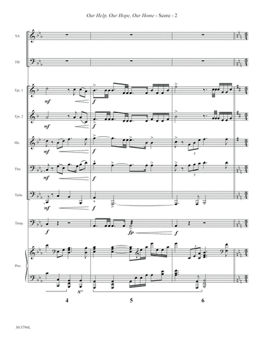 Our Help, Our Hope, Our Home - Downloadable Brass and Timpani Score and Parts