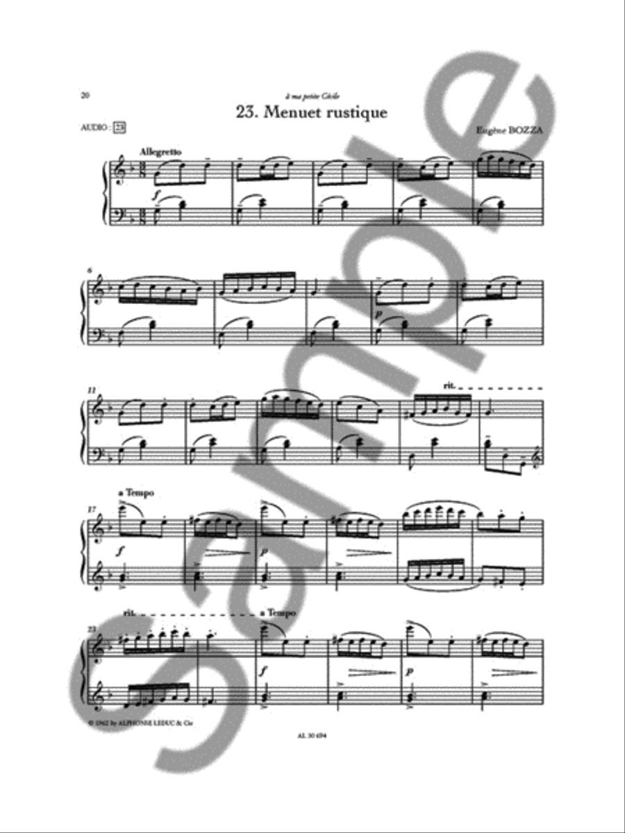 Morceaux Choisis Pour Piano (book/download Card Al30695) Piano Solo scores gallery preview page 2