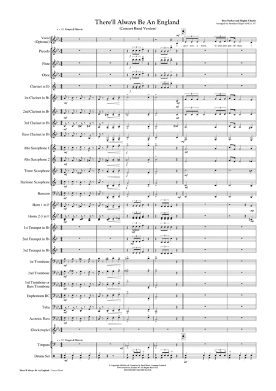 There'll Always Be An England Concert Band scores gallery preview page 2
