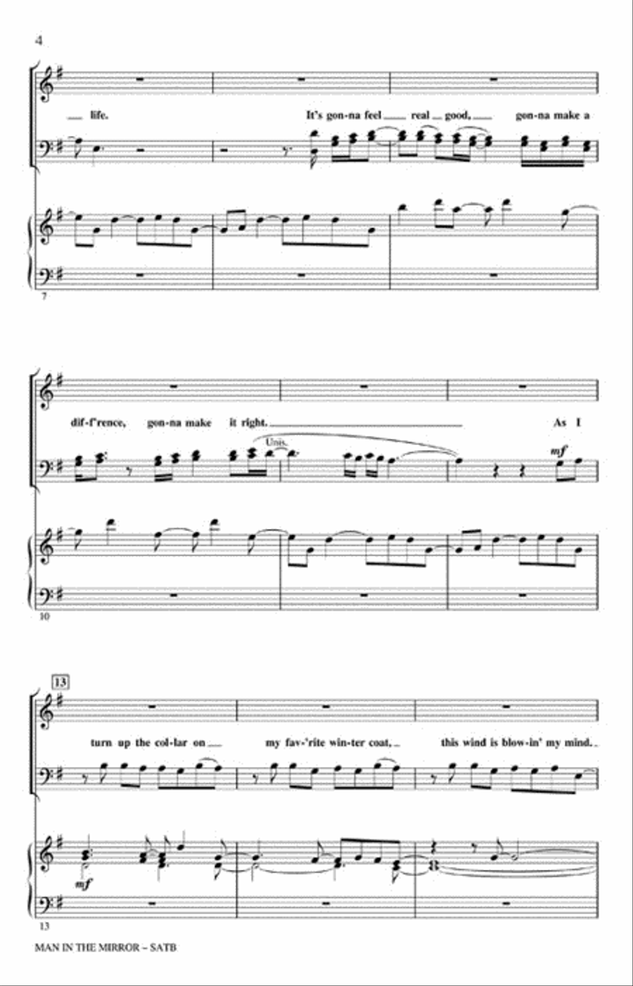 Man in the Mirror 4-Part scores gallery preview page 3