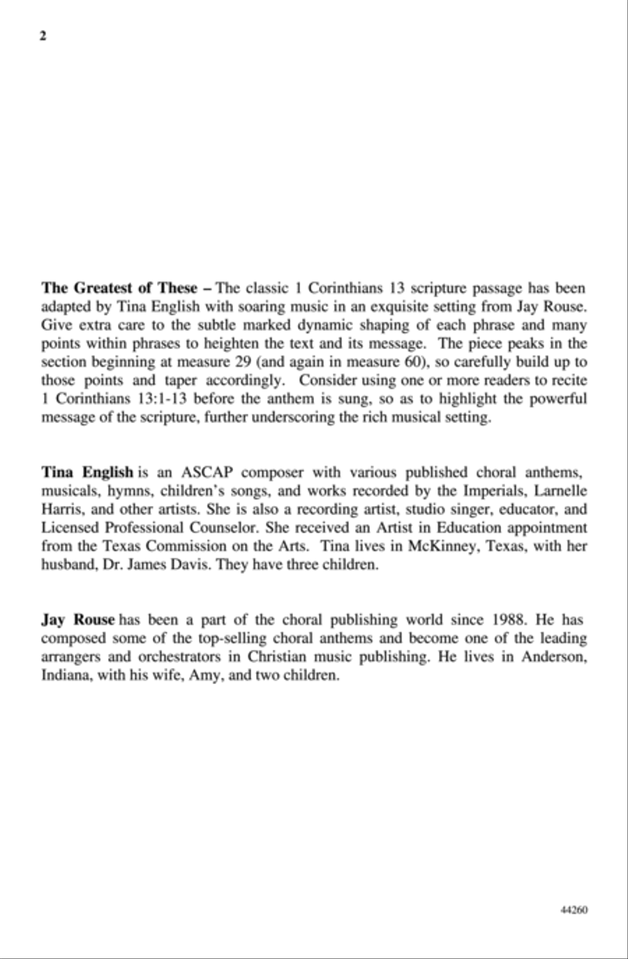 The Greatest of These The Greatest of These Choir scores gallery preview page 1