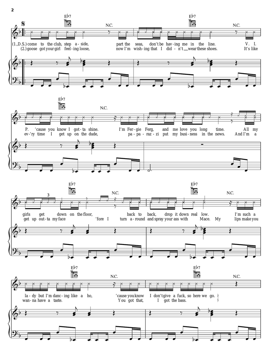 London Bridge Piano, Vocal, Guitar scores gallery preview page 2