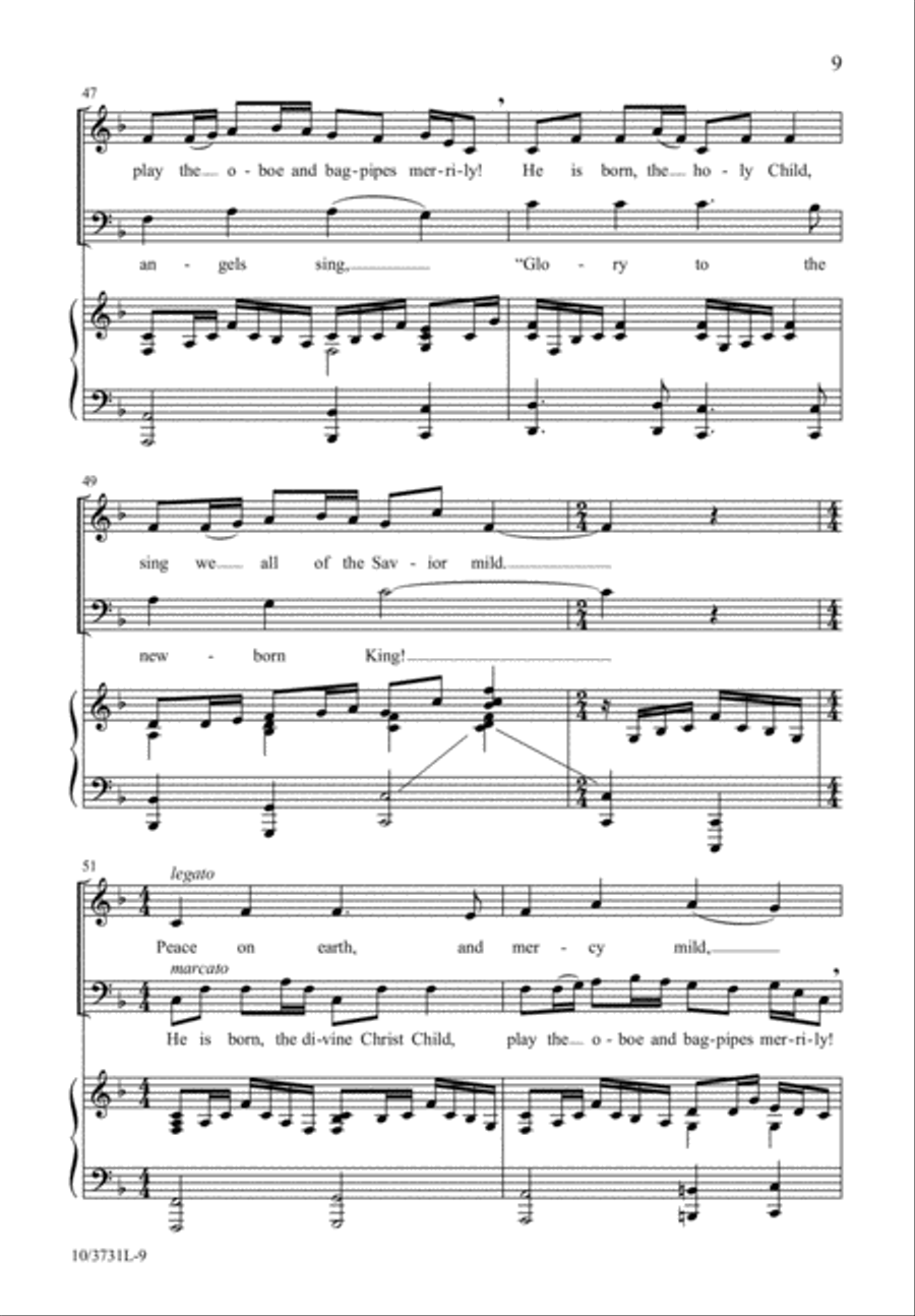 Gloria! To God Sing Gloria! 3-Part scores gallery preview page 10