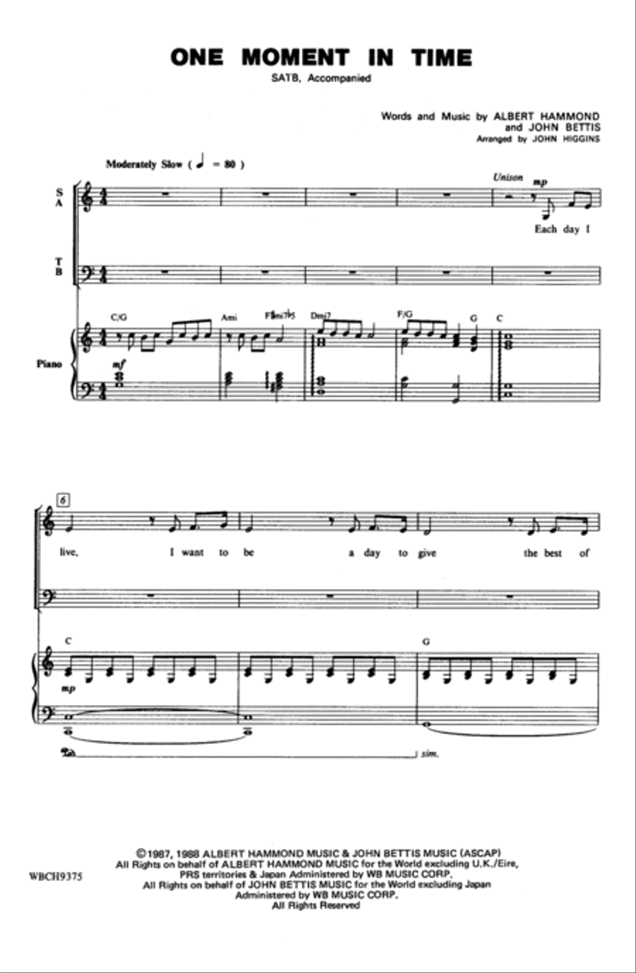 One Moment in Time 4-Part scores gallery preview page 9