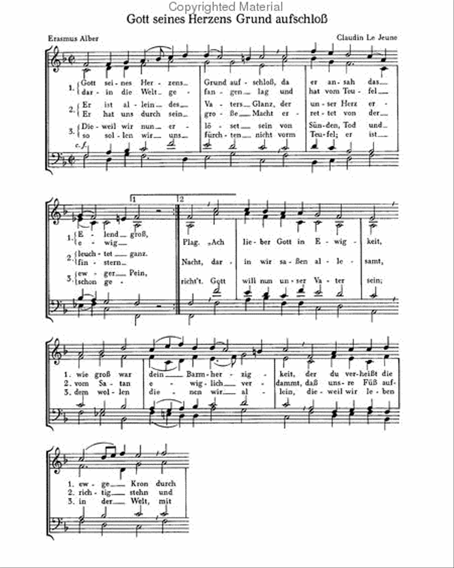 Jeune: Gott seines Herzens Grund; Koch: Wie soll ich dich empfangen Score scores gallery preview page 2