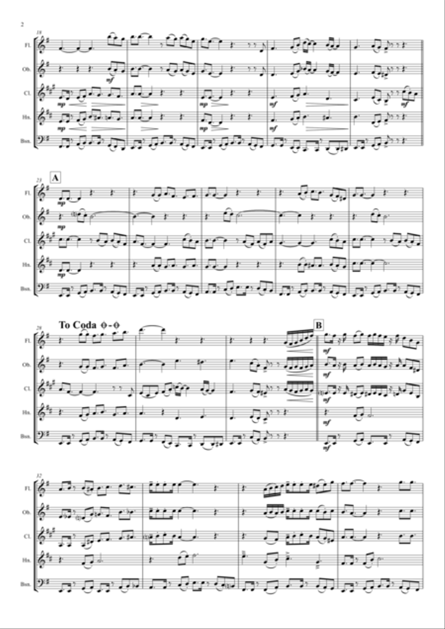 Summertime Woodwind Quintet scores gallery preview page 3