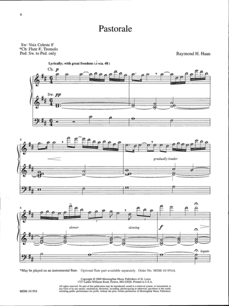 Ceremonial Procession and Pastorale Flute scores gallery preview page 4