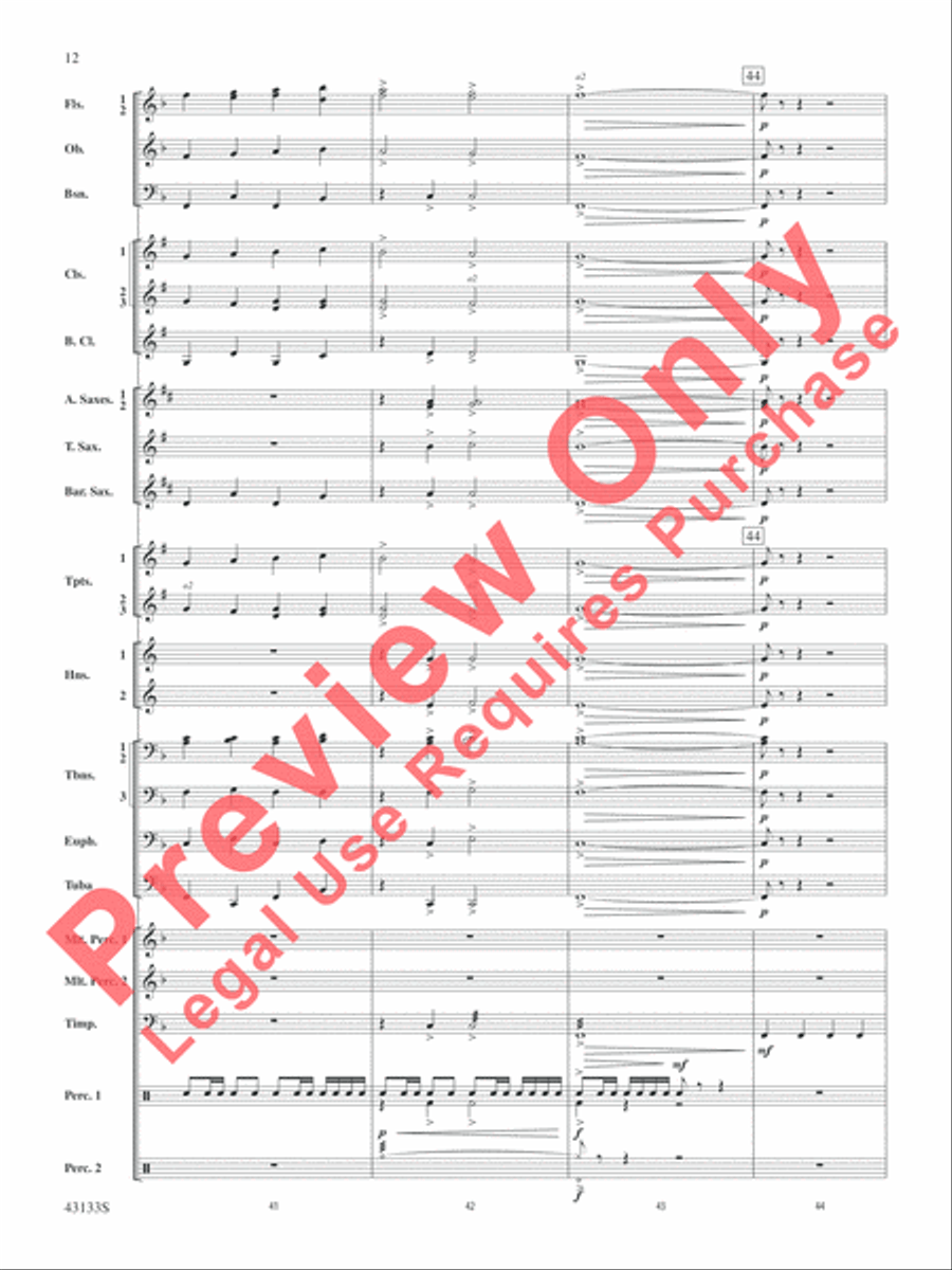 And Heaven and Nature Ring! Concert Band scores gallery preview page 13