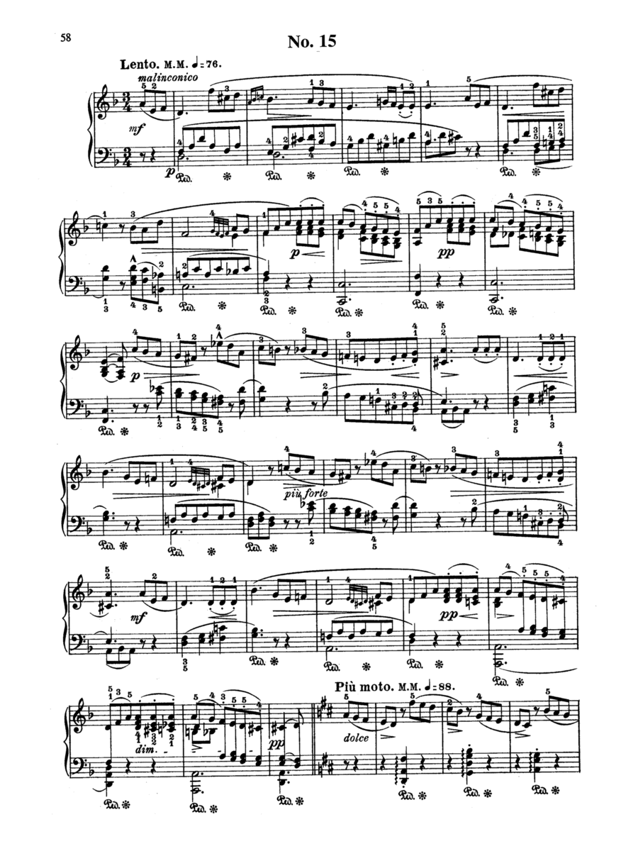 Nocturne F dur Piano Solo scores gallery preview page 1