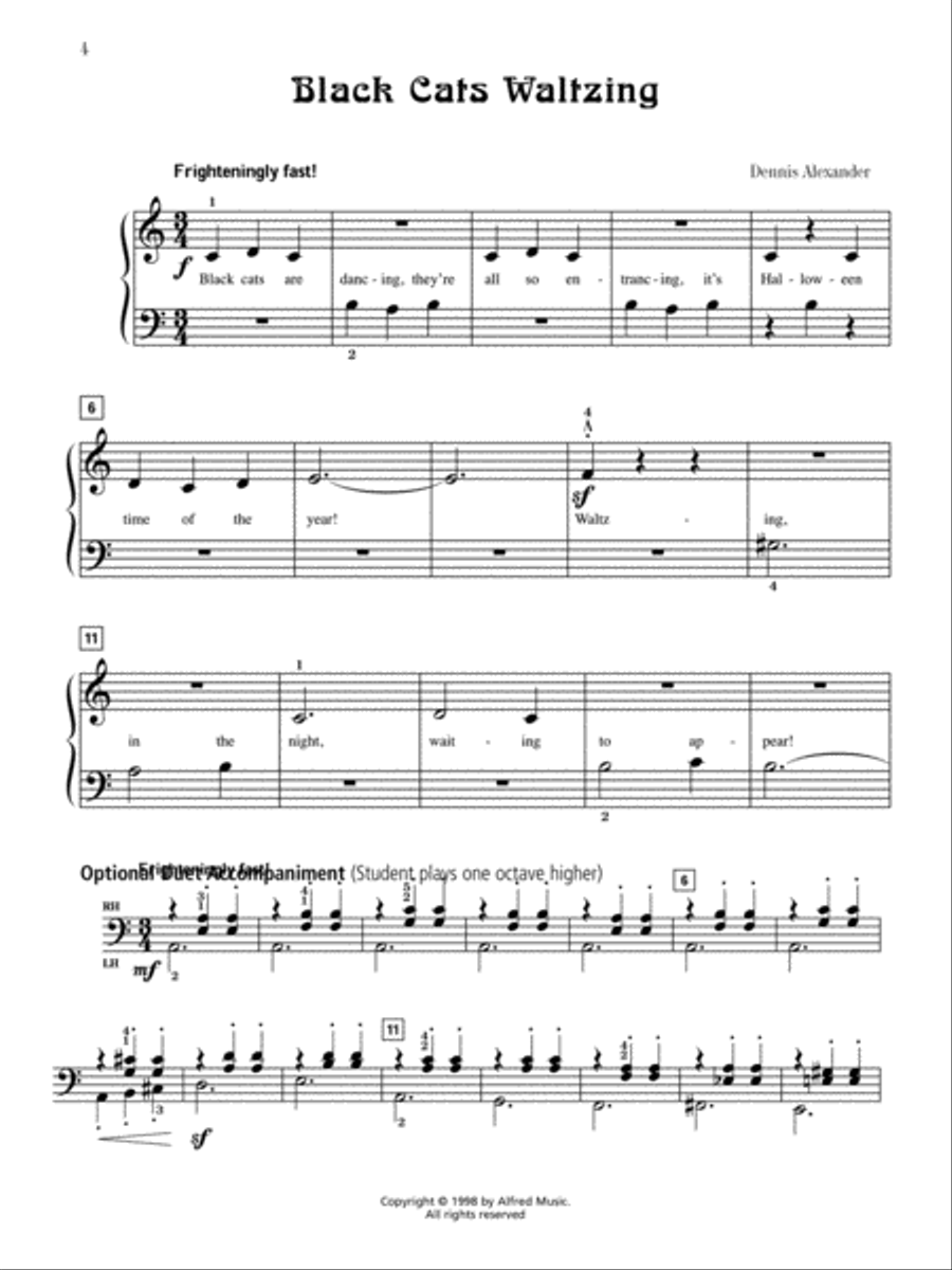 Halloween Favorites, Book 1 Easy Piano scores gallery preview page 4