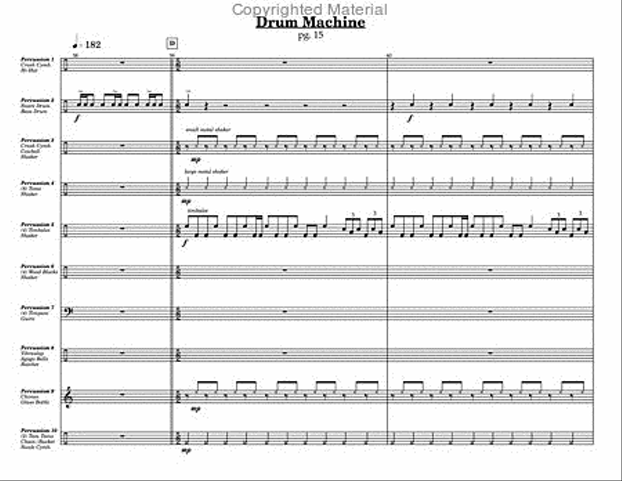 Drum Machine Drum Machine Percussion Ensemble scores gallery preview page 4
