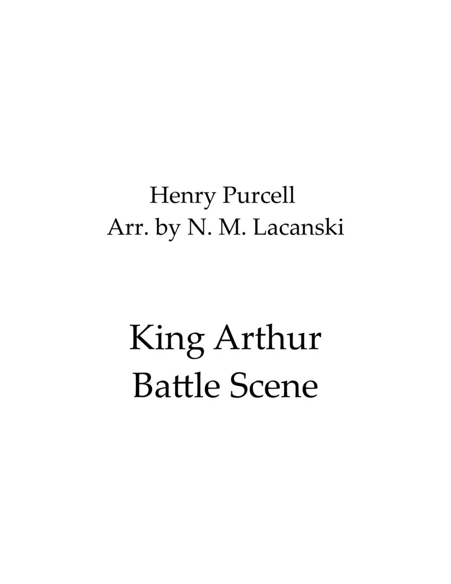 King Arthur Battle Scene Woodwind Trio scores gallery preview page 1