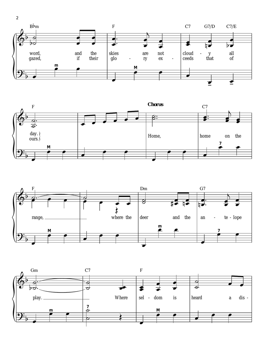Home On The Range Accordion scores gallery preview page 2