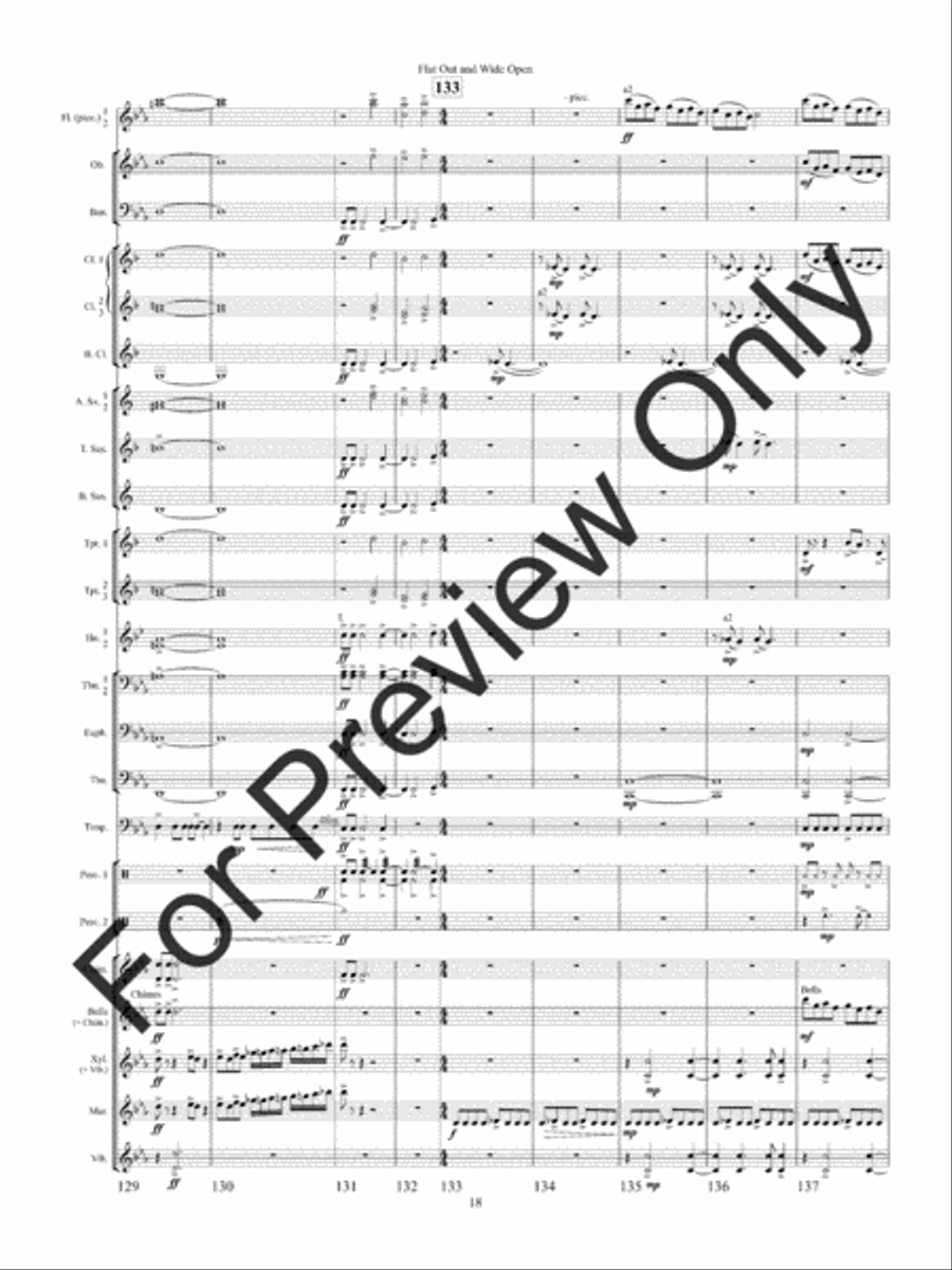 Flat Out and Wide Open Concert Band scores gallery preview page 21