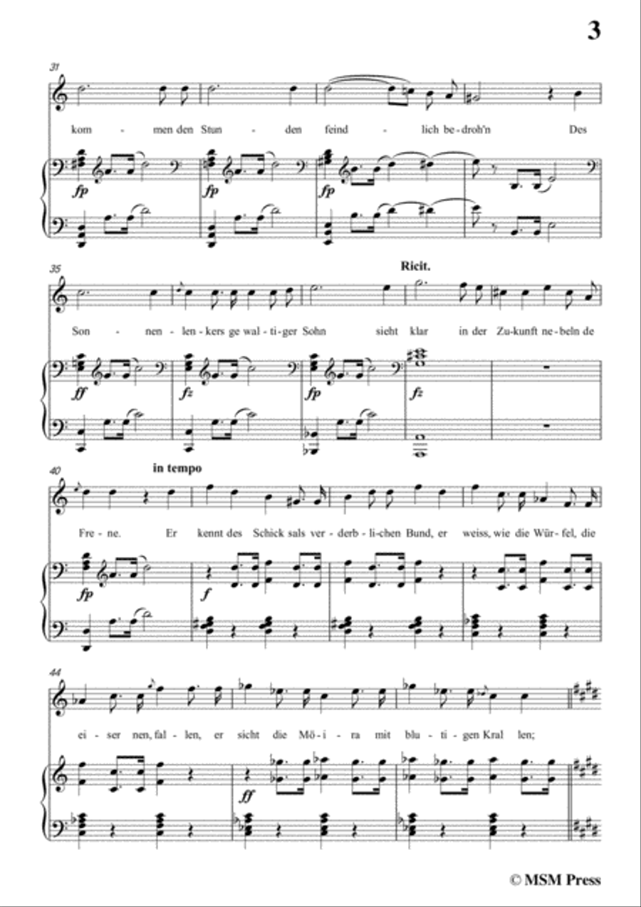 Schubert-Amphiaraos,in a minor,D.166,for Voice&Piano Voice scores gallery preview page 5