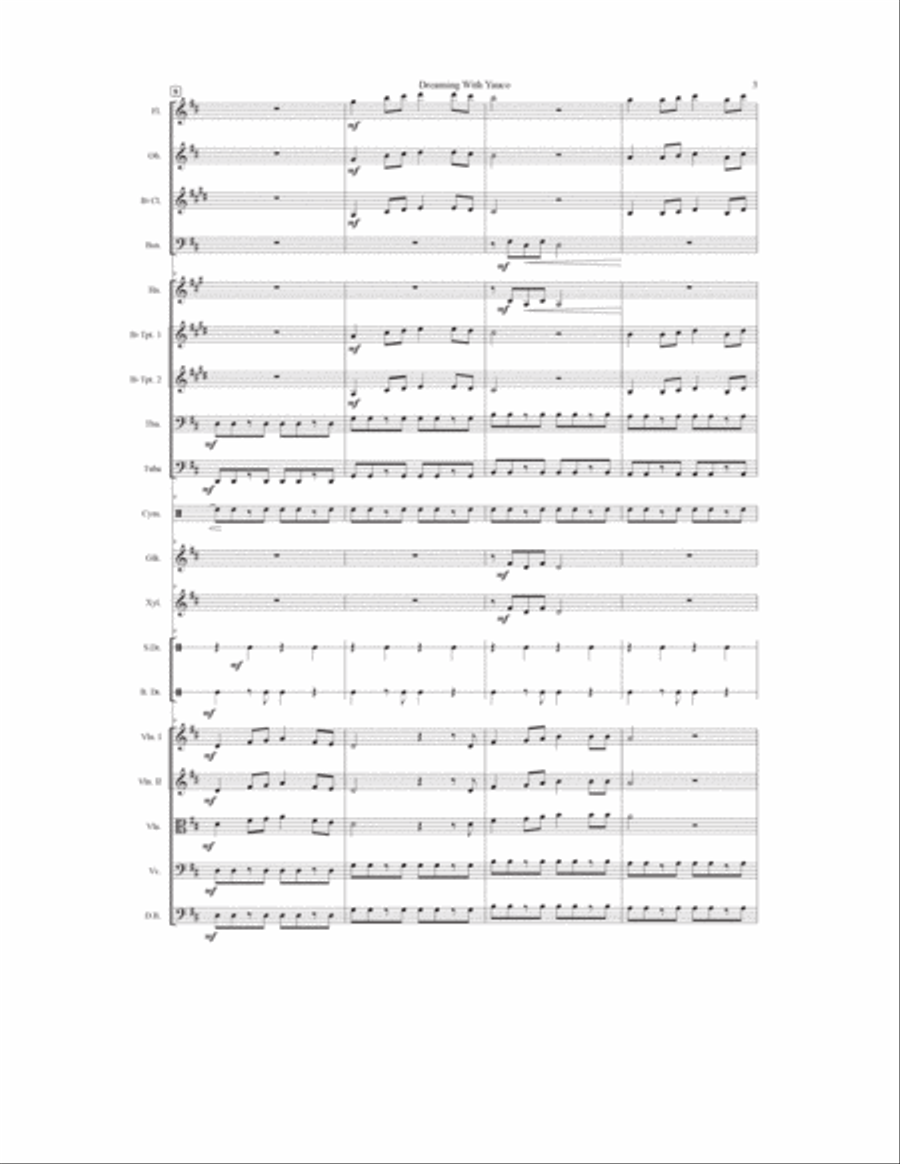 Dreaming With Yauco Full Orchestra scores gallery preview page 4