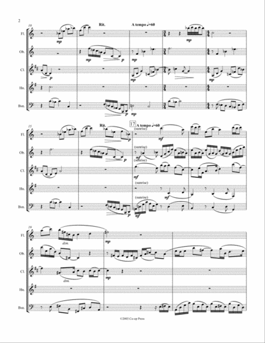 Scenes from Tom Sawyer for Woodwind Quintet Woodwind Quintet scores gallery preview page 2