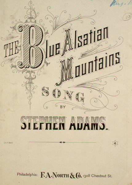 The Blue Alsatian Mountains. Song