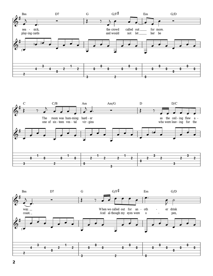 A Whiter Shade Of Pale Acoustic Guitar scores gallery preview page 2