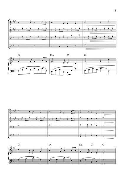 Auld Lang Syne • New Year's Anthem | Brass Quartet & Piano Accompaniment sheet music with chords image number null