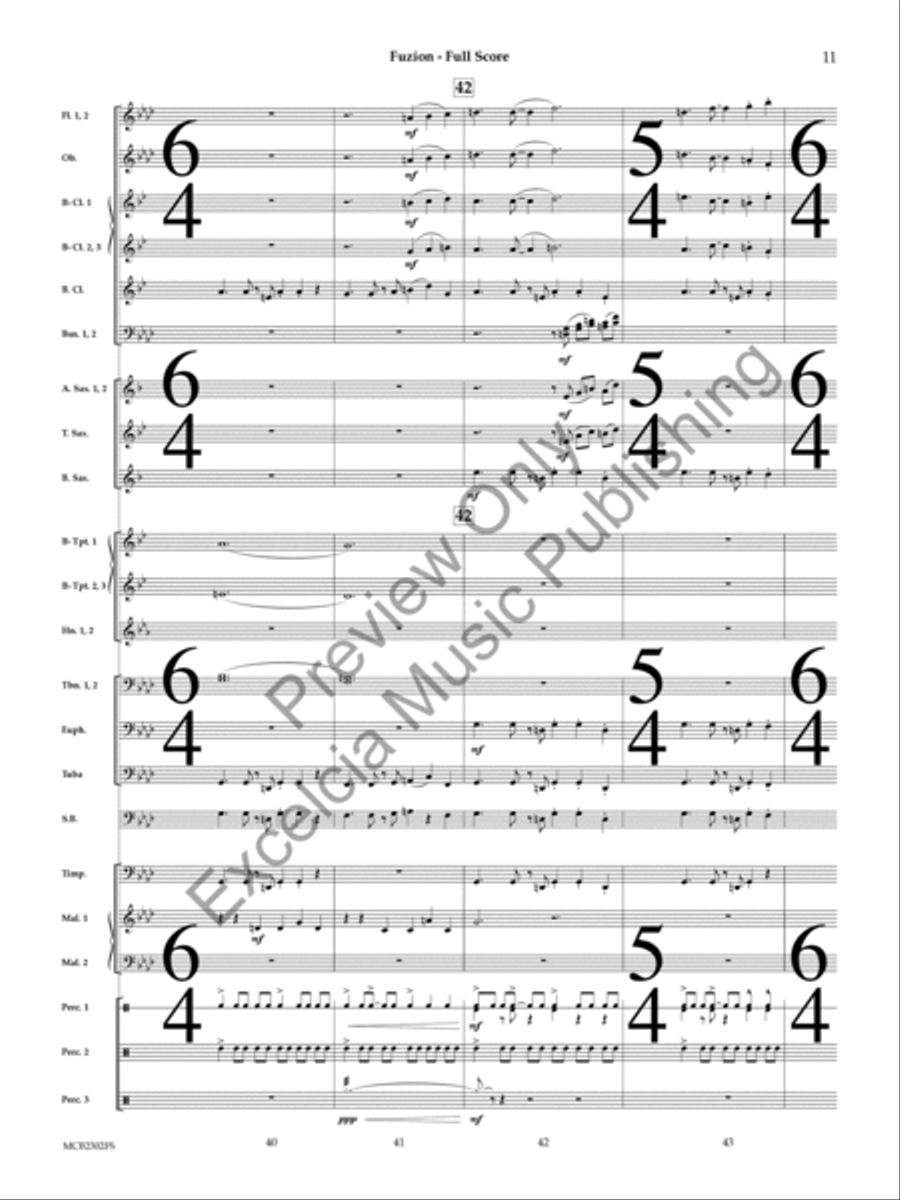 Fuzion (Score) Fuzion (Score) Concert Band scores gallery preview page 12