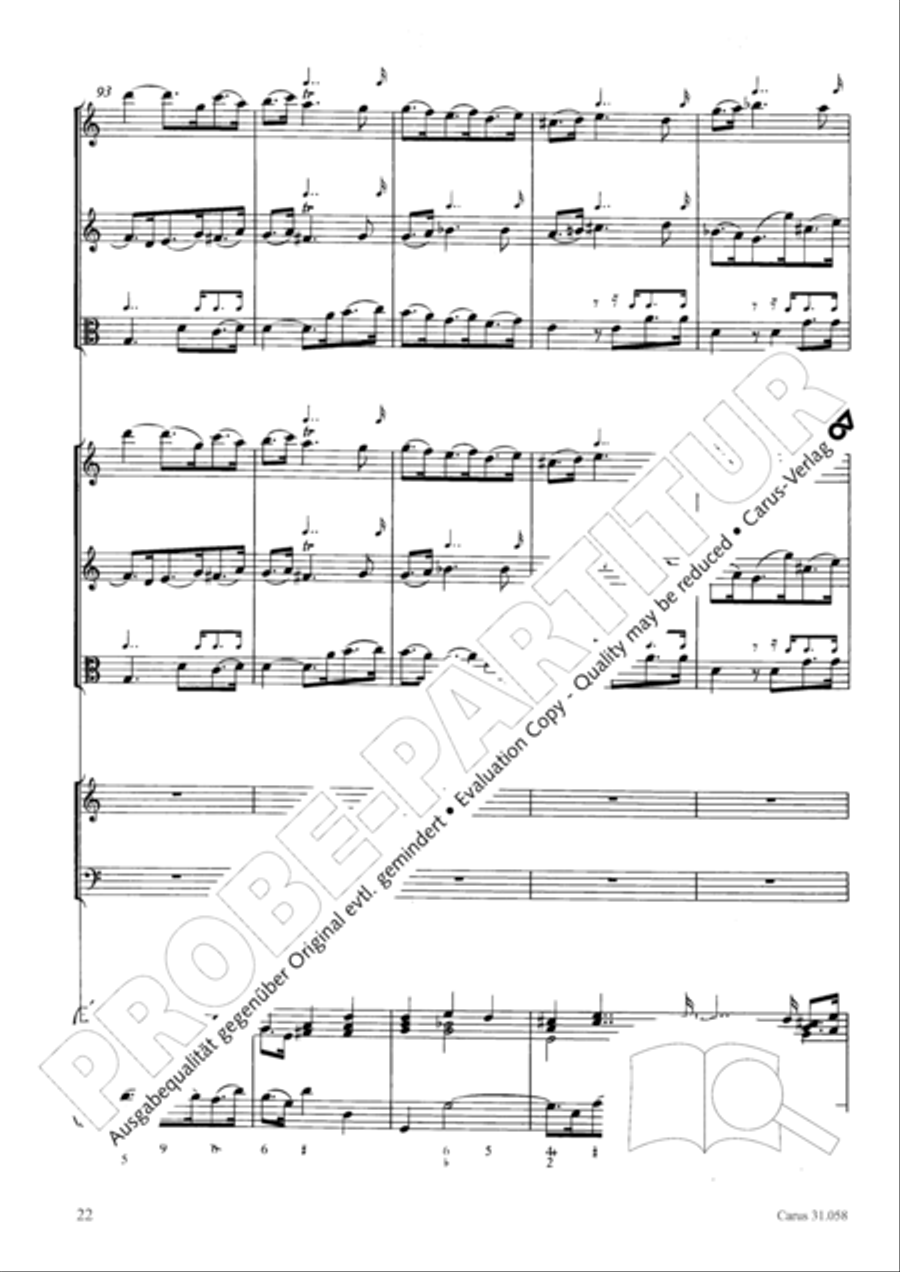 O God, what glut of care and pain (Ach Gott, wie manches Herzeleid) Orchestra scores gallery preview page 23