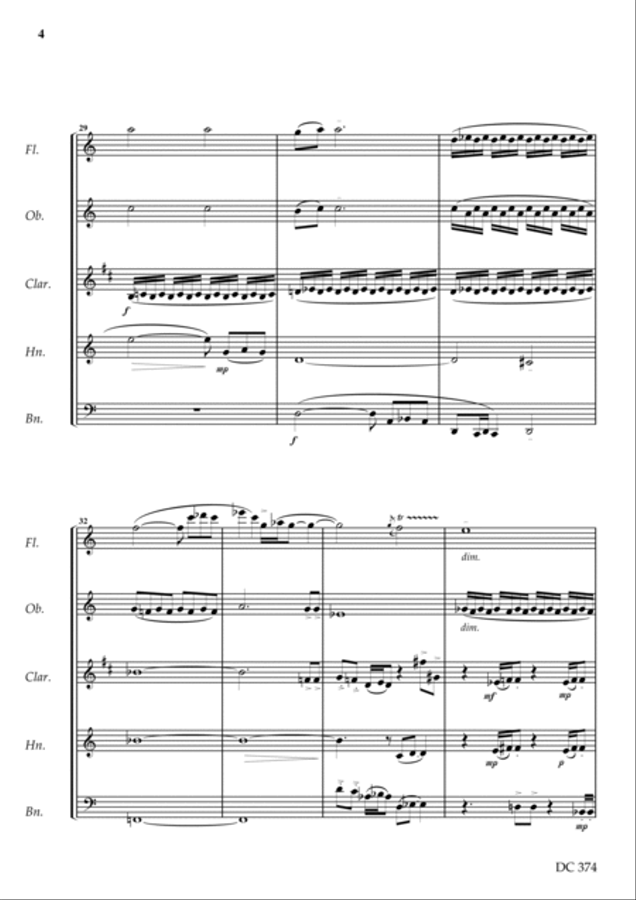 Wind Quintet Wind Quintet Woodwind Quintet scores gallery preview page 4