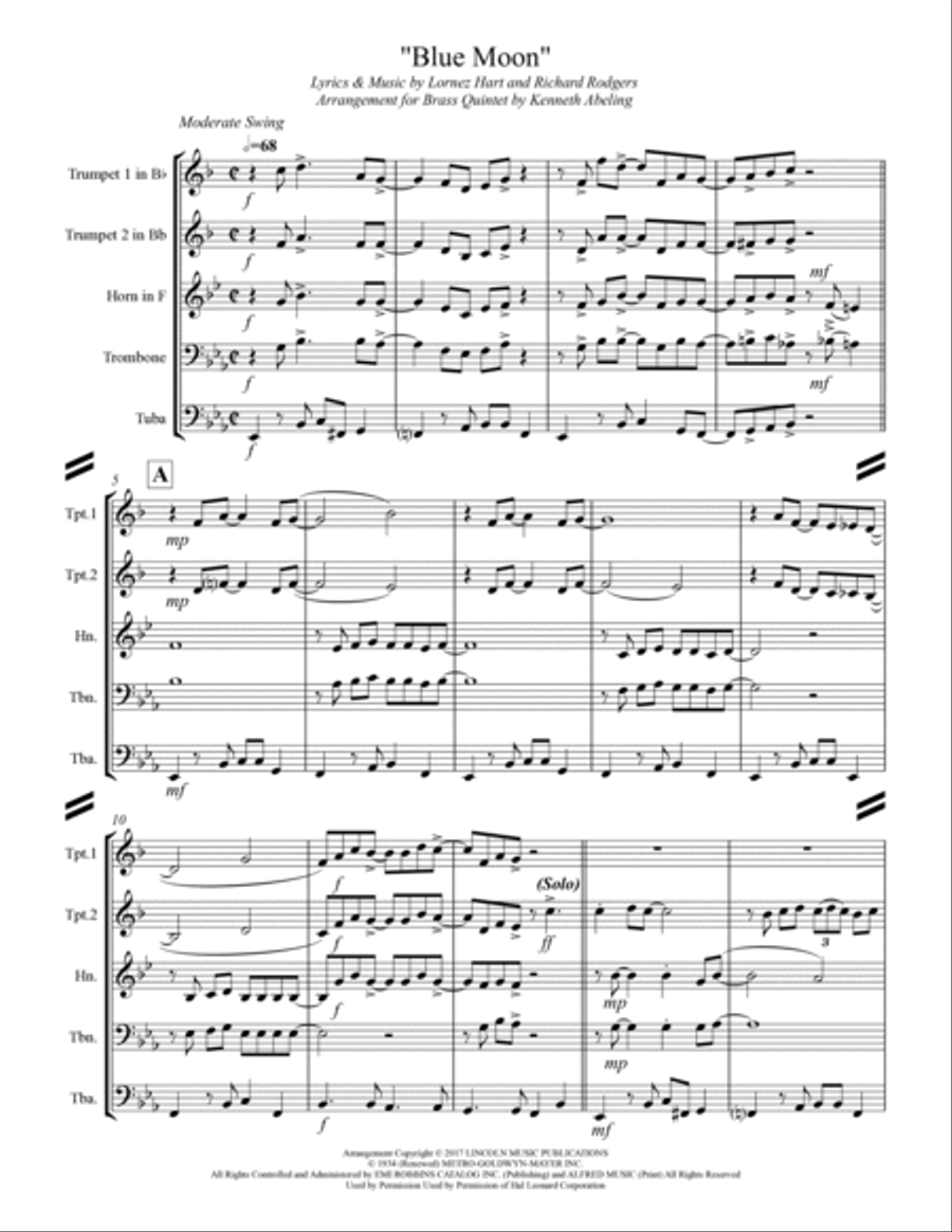Blue Moon Brass Ensemble scores gallery preview page 2