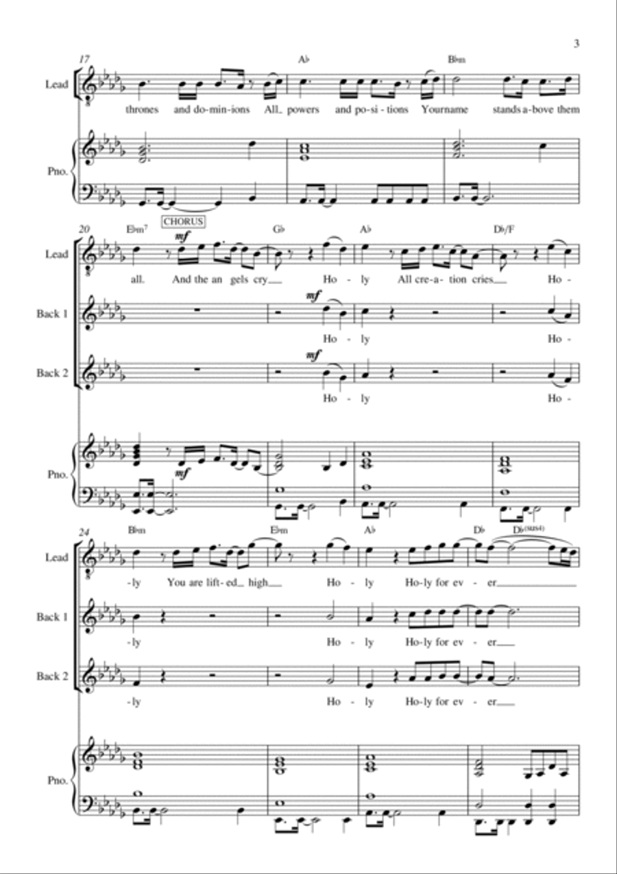 Holy Forever Piano, Vocal, Guitar scores gallery preview page 3