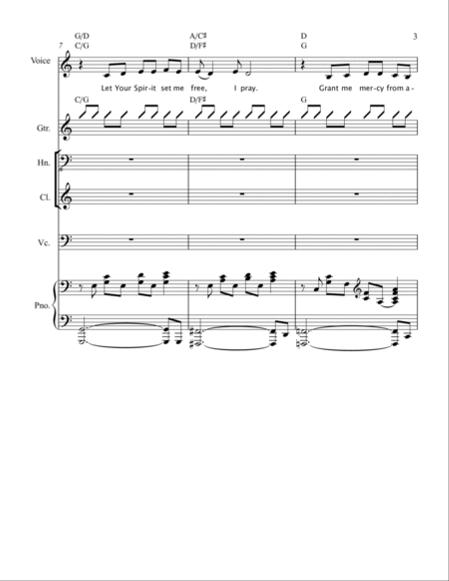 Prayer (Song For Nicole) Small Ensemble scores gallery preview page 3