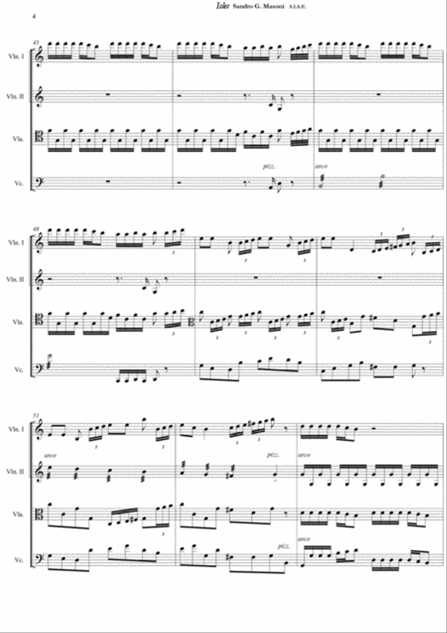 Isles (score) String Quartet scores gallery preview page 4