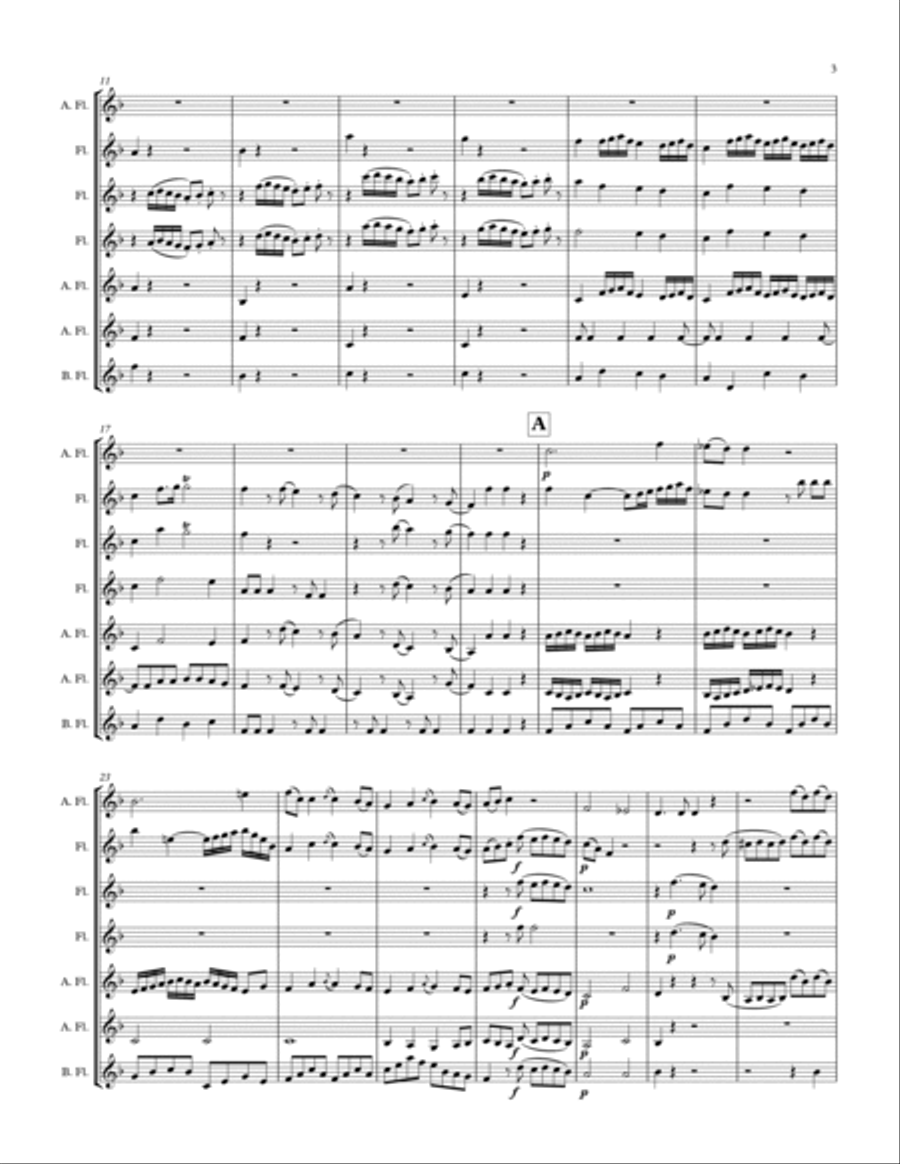 Mozart: Exsultate, Jubilate for Flute Choir Flute Choir scores gallery preview page 3