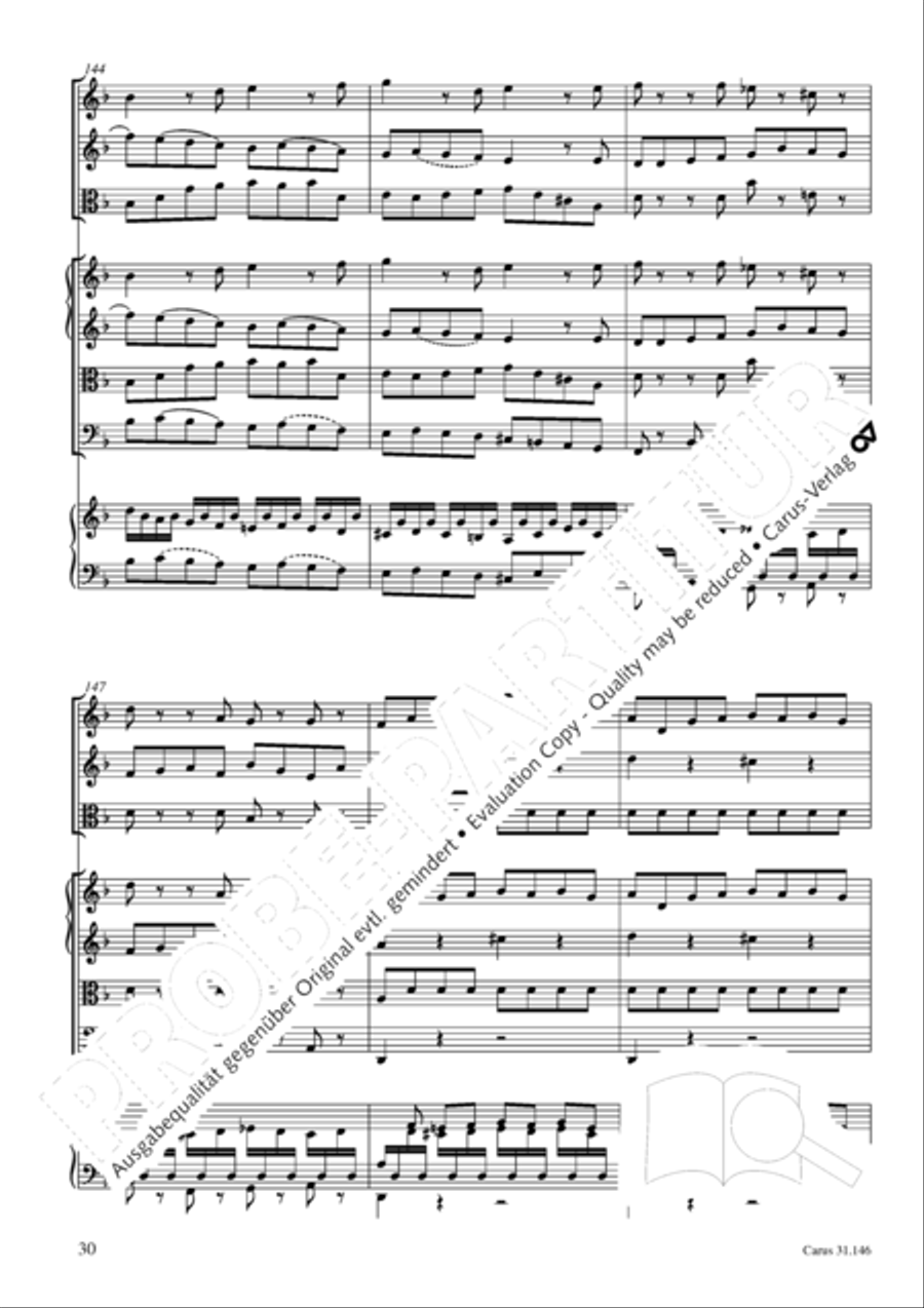 Through bitter tribulation we enter into God's kingdom (Wir mussen durch viel Trubsal in das Reich Gottes eingehen) 4-Part scores gallery preview page 31