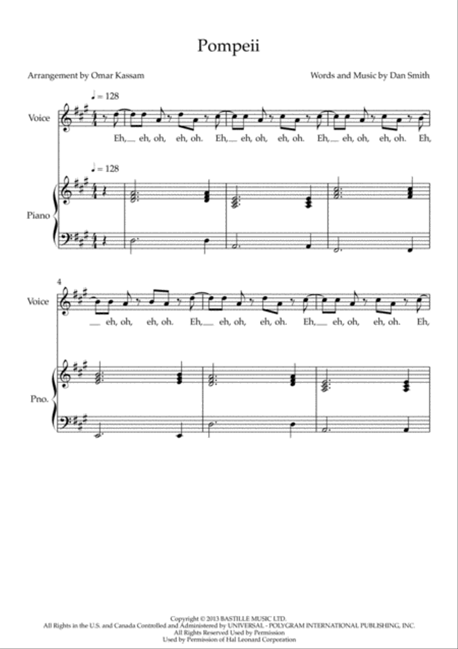 Pompeii Voice scores gallery preview page 1