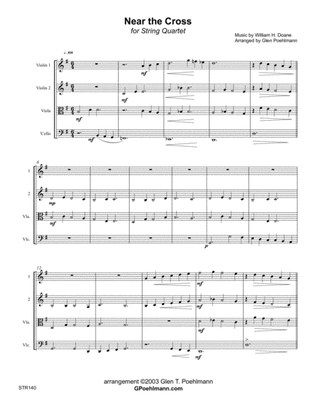 NEAR THE CROSS - STRING QUARTET (or 3 Violins & Viola) - unaccompanied