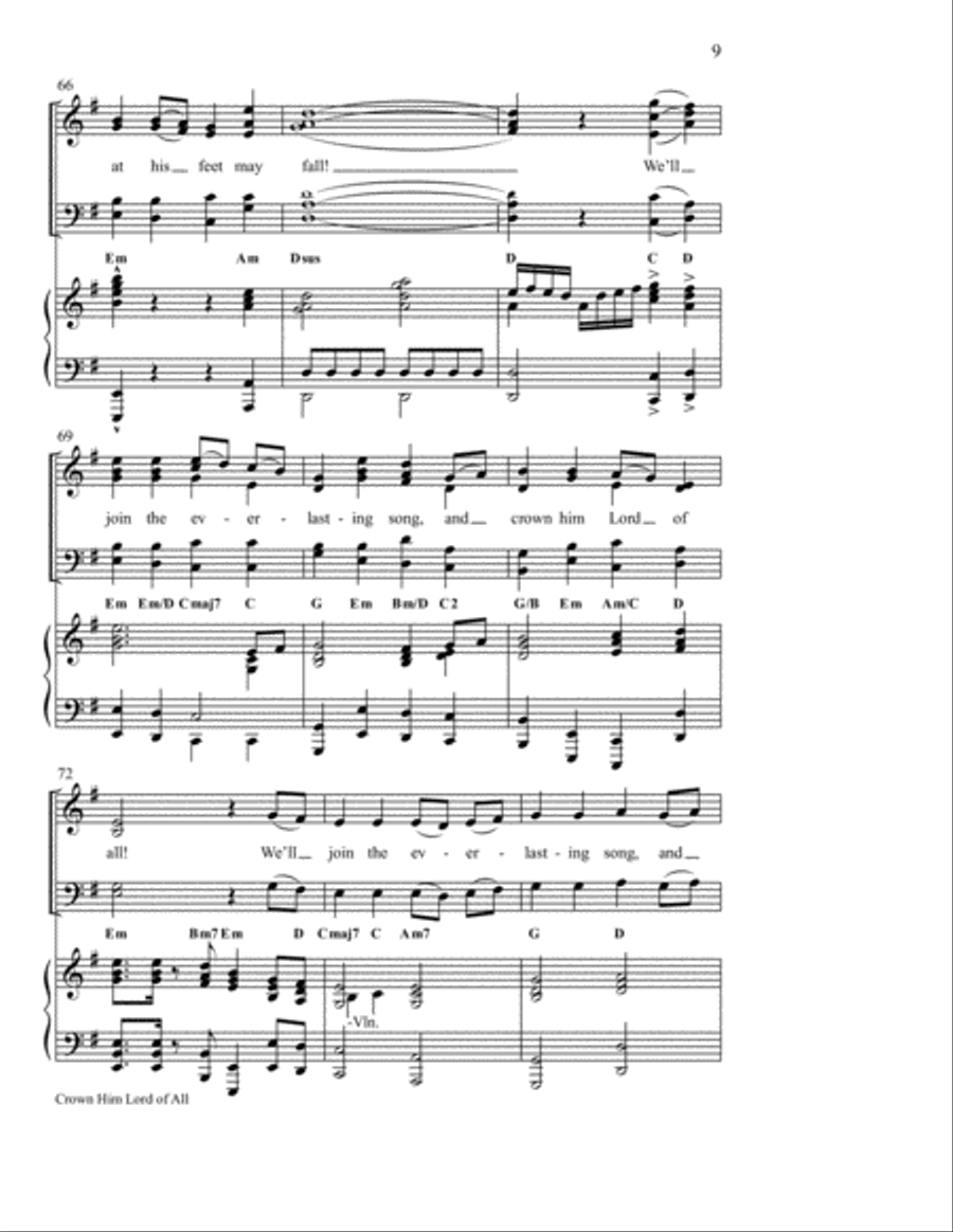 Crown Him Lord of All! Crown Him Lord of All! 4-Part scores gallery preview page 9