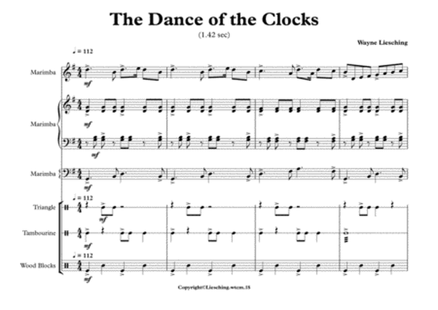 Dance of the Clocks (G major) for Marimba and Percussion