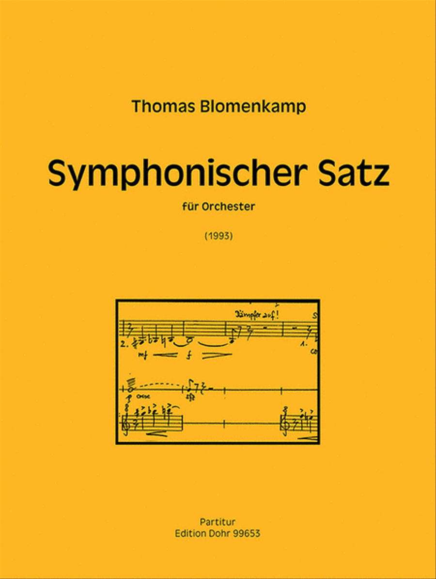 Symphonischer Satz für Orchester (1993/1999) Orchestra scores gallery preview page 1