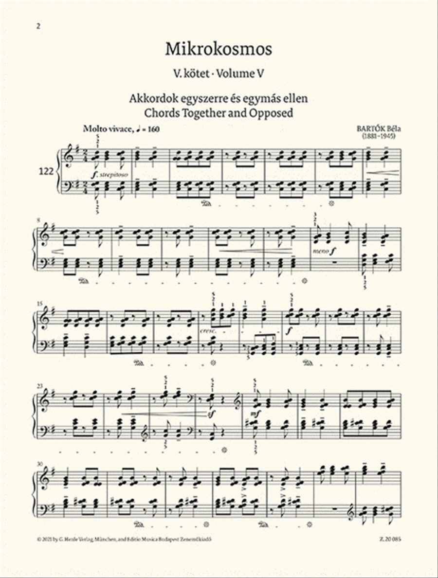 Mikrokosmos for piano Volume 5-6, BB 105 Piano Solo scores gallery preview page 2