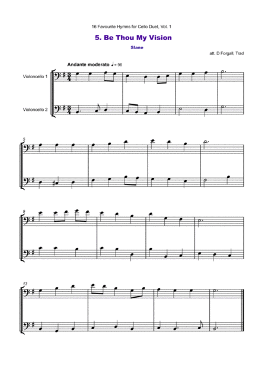 16 Favourite Hymns Vol.1 for Cello Duet String Duet scores gallery preview page 6