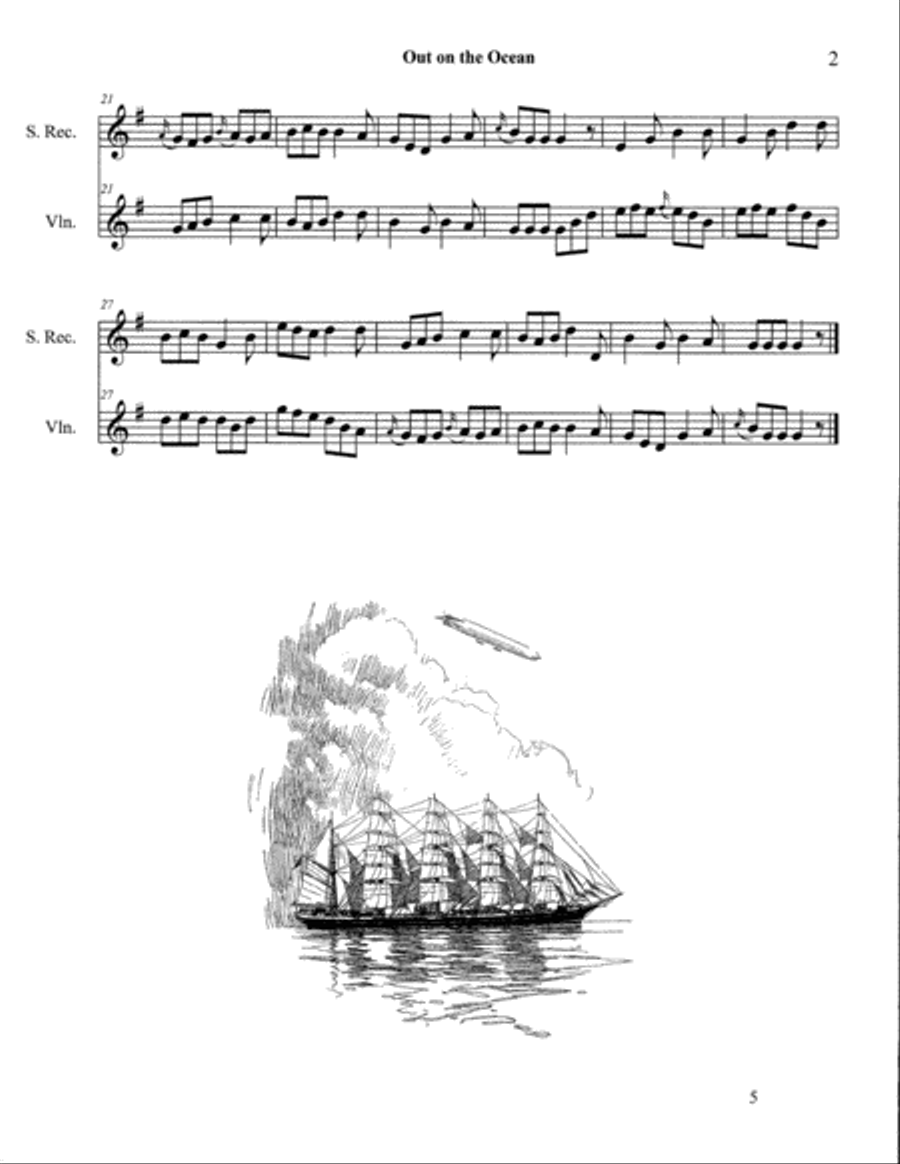 Flautilla - Sea Songs Salty and Serene (Complete Duo Anthology) Set of Parts scores gallery preview page 5