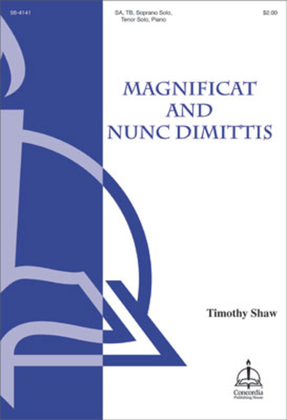 Book cover for Magnificat and Nunc Dimittis (Shaw)