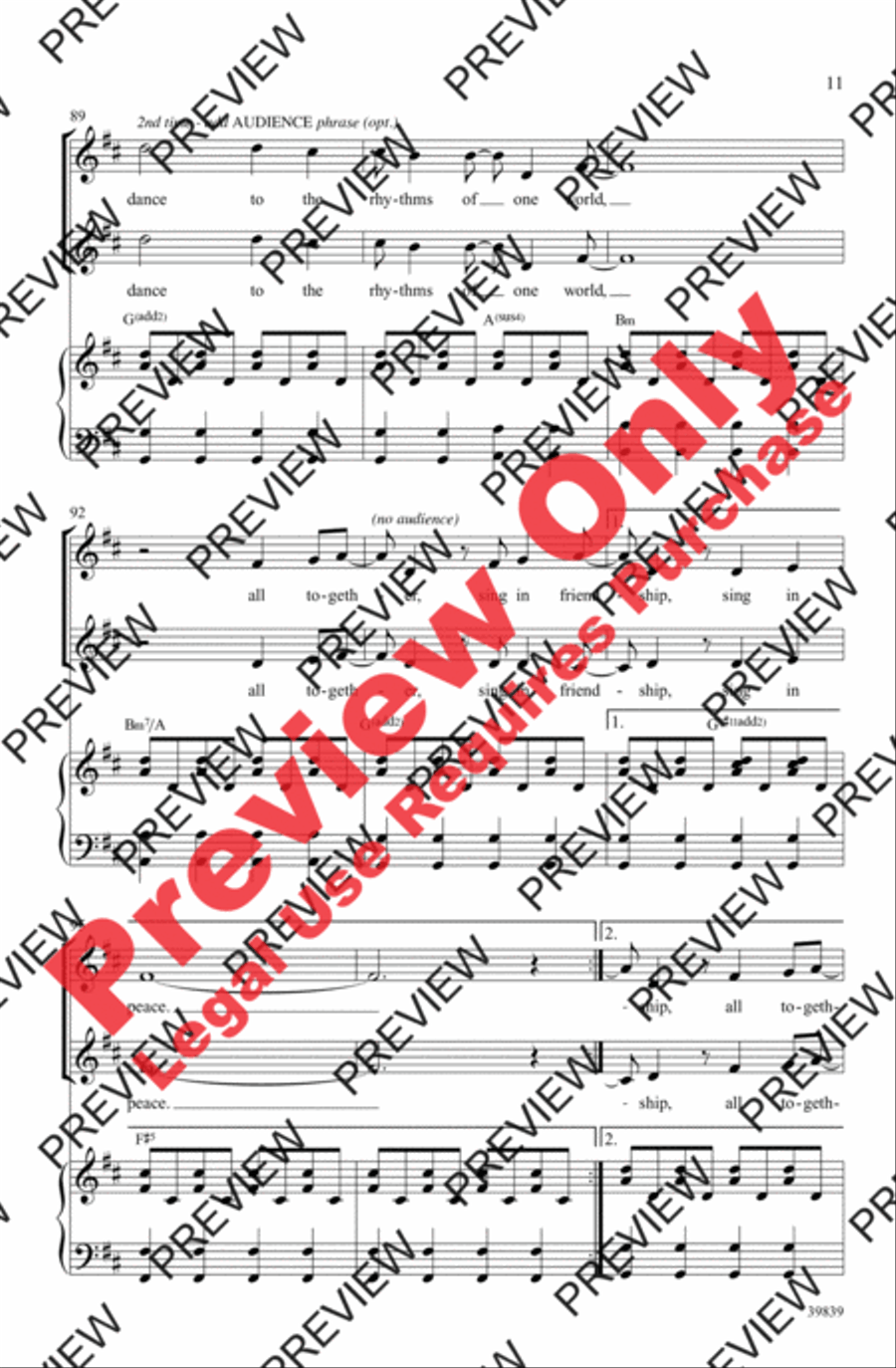 Rhythms of One World 2-Part scores gallery preview page 11