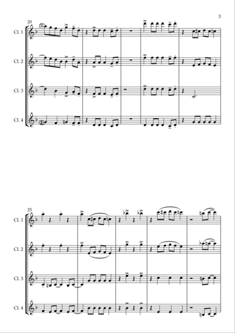 Big Spender Woodwind Quartet scores gallery preview page 3