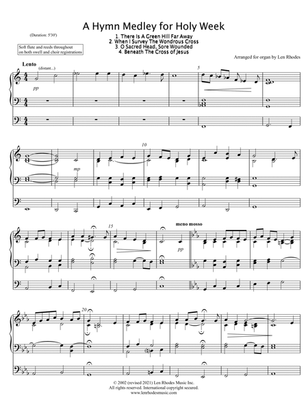 Hymn Medley for Holy Week - arranged by Len Rhodes