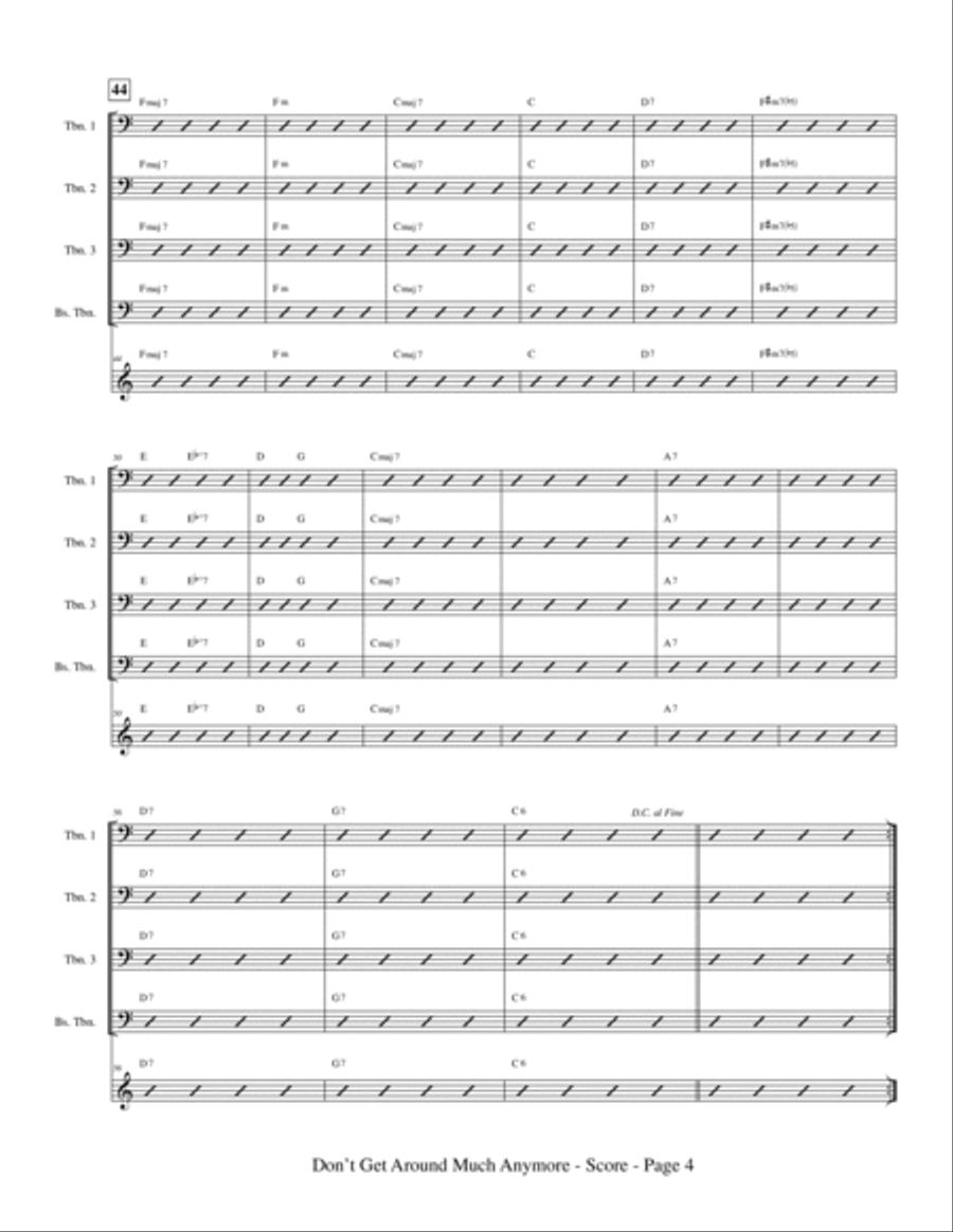 Don't Get Around Much Anymore Trombone scores gallery preview page 6
