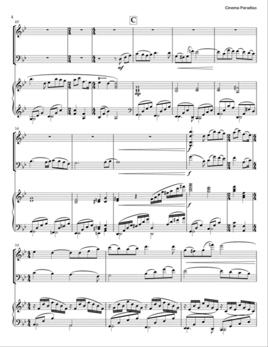 Cinema Paradiso Piano Trio scores gallery preview page 4